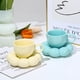 thumbnail image 3 of Juego de tazas de café de cerámica con cuchara, taza creativa y bonita con posavasos de nube de girasol, 6,5 onzas para té con leche (amarillo limón), 3 of 5