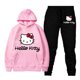 thumbnail image 1 of Sudadera con capucha informal unisex con estampado de dibujos animados de Hello Kitty, pantalones informales, oferta transfronteriza de AliExpress, 1 of 5