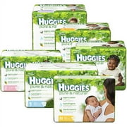 HUGGIES - Pure & Natural Diapers (sizes newborn, 1, 2, 3, 4, 5)