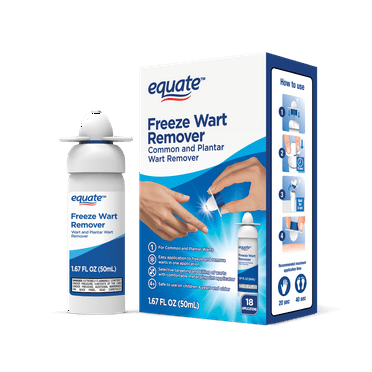 Equate Freeze Wart Remover, 1.6 fl oz w/ Precision Metal Tip Applicator, Use on Common & Plantar Warts