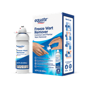Equate Freeze Wart Remover, 1.6 fl oz with Precision Metal Tip Applicator for use on Common and Plantar Warts