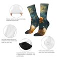 thumbnail image 3 of Bingfone Compression Socks for Women and Men Long Socks for Running Athletic Cycling Nurse- Whimsical Starry Night Scene, 3 of 6