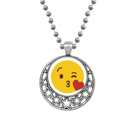love you kiss cute online chat fnecklaces pendant retro moon stars jewelry