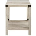 thumbnail image 1 of Metal X Rustic Wood Side Table - White Oak, 1 of 6