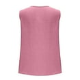 thumbnail image 5 of Karight Women's Linen Tank Tops Button Down V Neck Solid Dressy Blouse Sleevesless Casual Loose Fit Tunic Tops Summer T Shirts, 5 of 6