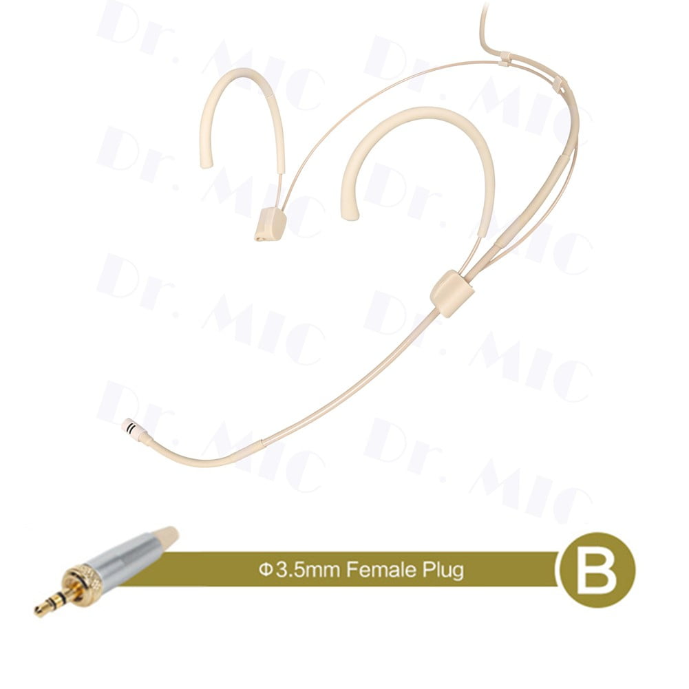 Adjustable Headset Mic Cardioid Headworn Microphone 3.5mmXLR For Wireless System Professional Vocal Condenser Microphone