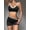 Black, variant on Brassiere And Shorts Set Sports Bras For Women Halter Strap Quick-Drying Sports Underwear Set, Shock-Absorbing, Cushioned Yoga Bra, Outdoor Running And Fitness Wear Royal blue S
