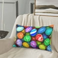 thumbnail image 5 of Rateoe Colorful Easter Eggs1 Pattern Pillow Covers with Invisible Zipper(Pillows are not Included) Standard Pillowcases-20"x30", 5 of 6