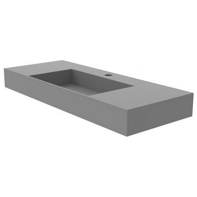 Juniper 48 Wall Mounted Bathroom Sink, Grey