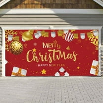 Upgraded 13x6FT Christmas Garage Door Background M