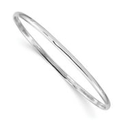JEWELRYWEB 2mm 925 Sterling Silver Slip on Just Like Mommy Polished Slip on for boys or girls Cuff Stackable Bangle Bracelet