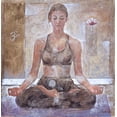 thumbnail image 2 of Wiley, Marta 15x15 Black Ornate Wood Framed with Double Matting Museum Art Print Titled - Yoga I- Light, 2 of 4