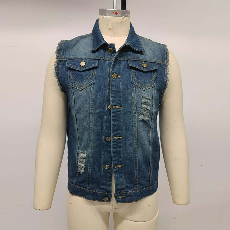 ＜timemachine＞CRASH DENIM VEST 80s DIY Battle Vest Thrashed Punk Rock Band Levi's Denim