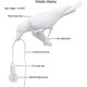 thumbnail image 3 of Aplique de pared con interruptor y enchufe, aplique de diseño de patrón de pájaro con cable de 1,8 m, aplique de pared interior E27 para dormitorio, sala de estar, escalera, pasillo Ni, 3 of 5