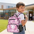 thumbnail image 4 of Jeiento Cute Axolotl Toddler Preschool Bookbag 13.5", Large Compartment Kids Backpack with Mesh Sides, Cherry Blossom Multi-Pocket Design for Girls Daycare, 4 of 7