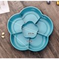 thumbnail image 2 of Flower Shape Snack Serving Tray Snacks Storage Box With Lid For Food Storage Box, Blue, 2 of 4