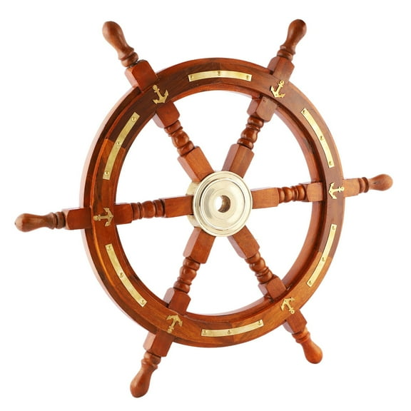 Wooden Ship Wheel wall and Pirate Décor | Pirate Rustic Captain | SHIP WHEEL 18, 24, 36 INCHES Nautical Style Captain Boat Wheel