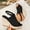 Black, variant on Women Slingback Avarca Wedge Sandals High Arch Support Mid Heel Daily Casual Footwear