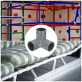 thumbnail image 5 of Conectores de tubería Uxcell de 3 vías, 3/4 pulgadas, codo de 90 grados, accesorios para estanterías de jardín DIY (paquete de 10), gris, 5 of 5
