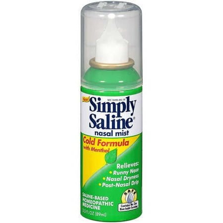 Simply Saline Cold Formula with Menthol Nasal Mist, 3 Fl. Oz.