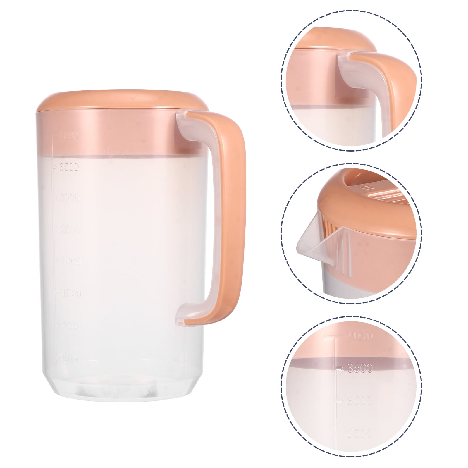 Acrylic Pitcher Water Pitchers Beverage Lid Juice Tea Lemonade Acrylic  Clear Iced Cold Kettle Jug Night
