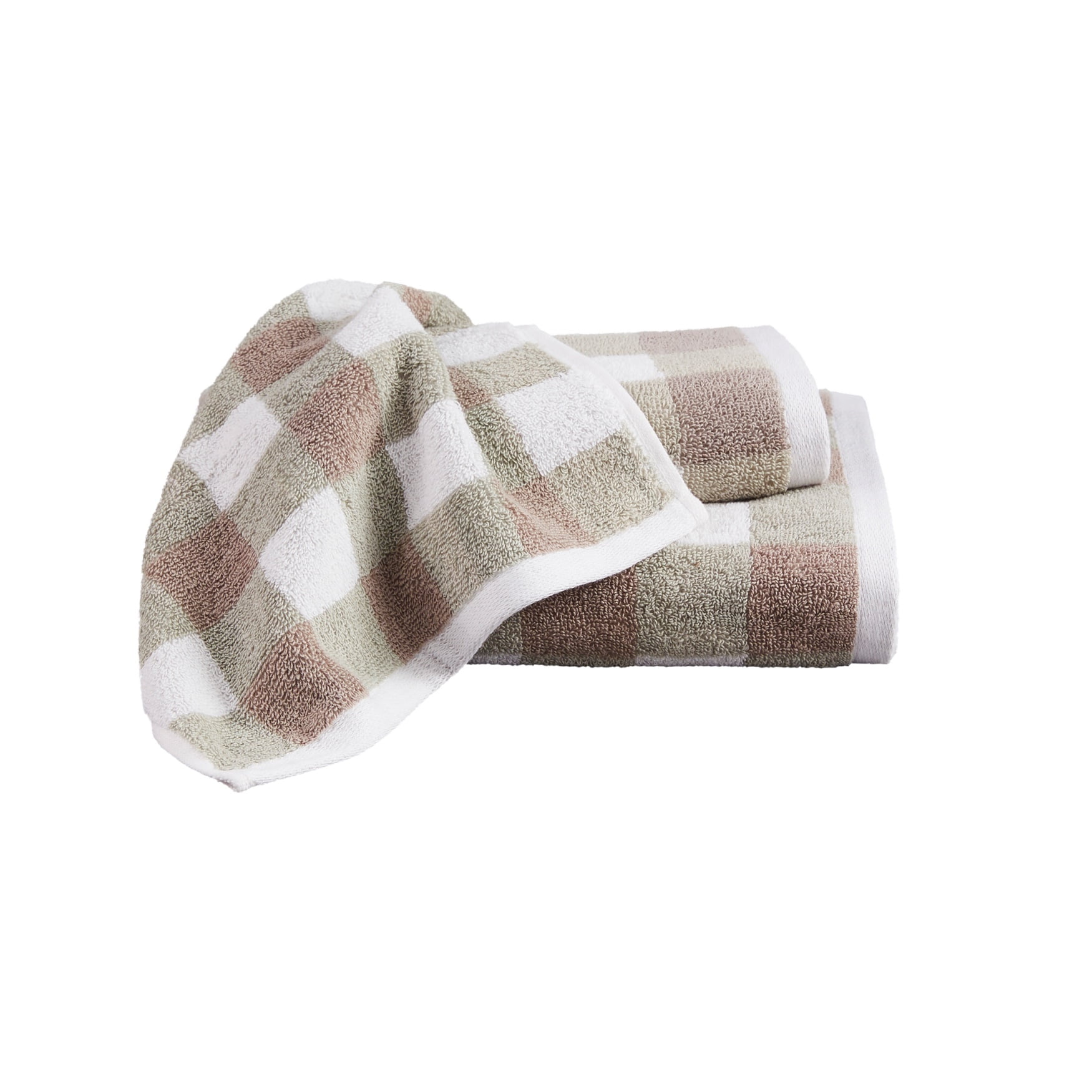 Brylanehome Camden Plaid Hand Towel Taupe Walmart Com Walmart Com