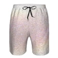 thumbnail image 3 of Rocae Glitter Light Pearl for Men's Beach Shorts Casual Elastic Waist Drawstring Summer Beach Shorts,S-3XL-Small, 3 of 6