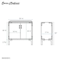 thumbnail image 5 of Voltaire 36" Single, Bathroom Vanity in White with Gold Hardware - Cabinet Only, 5 of 5