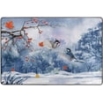 thumbnail image 4 of SKYSONIC Winter Cute Birds Non-Slip Area Rug, Red Berries Maple Floor Carpet Comfort Floor Mats Decor for Indoor Front Porch Living Room Bedroom Kitchen, 36"x24", 4 of 5