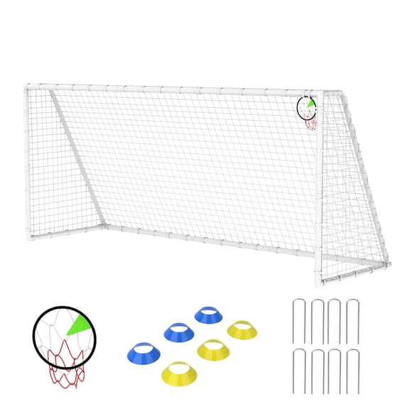 6' x 8' Soccer Goal for Kids Backyard, Portable Training Soccer Net with High-Strength Netting