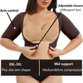 thumbnail image 4 of ANYFIT WEAR Women Plus Size Shapewear Upper Arm Shaper Short Sleeve Body Slimmer Compression Top, 4 of 7