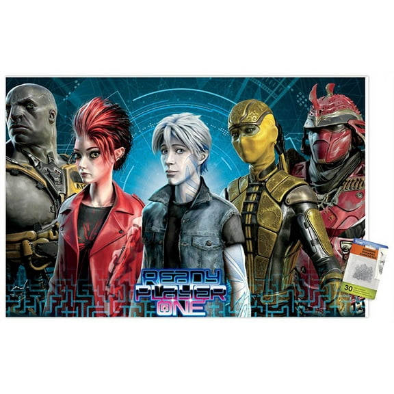 Ready Player One - Group Wall Poster with Push Pins, 22.375" x 34"