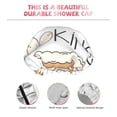 thumbnail image 5 of Kdxio Home Cooking Print Shower Cap for Women,Elastic and Reusable,Double Waterproof Layers Bathing Hat, 5 of 9