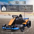 thumbnail image 6 of Luku 24V Licensed McLaren Drift Racing Go Kart, 400W Two Motor, Damping System for Big Kids Age 6+, 6 of 6