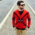 thumbnail image 4 of Deadpool Cardigan Bands Sweater Mens', Medium, 4 of 5