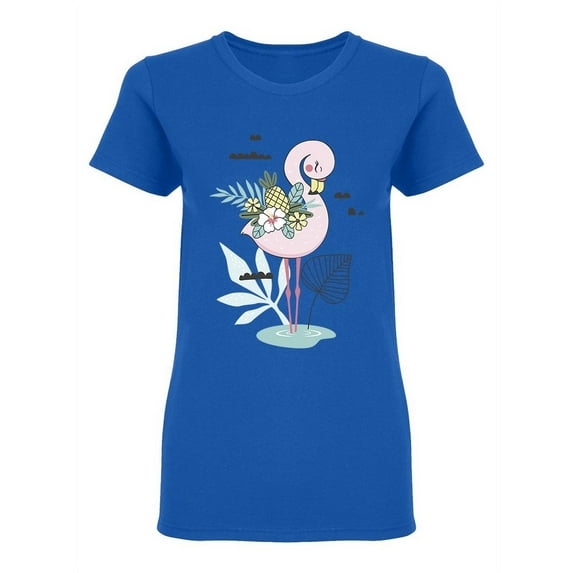 Cute Flamingo Baby Shaped T-Shirt Women -Image by Shutterstock, Female Small