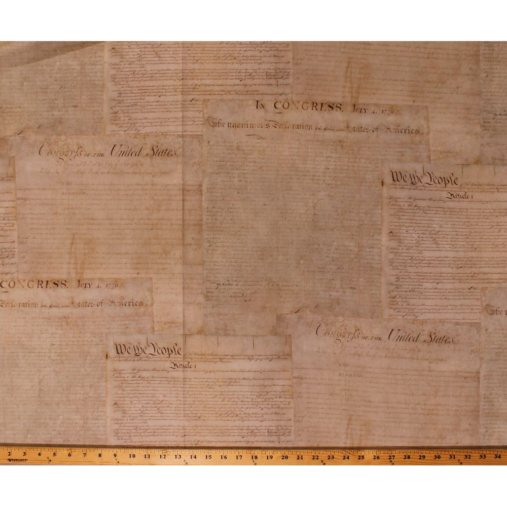 Cotton Patriotic Declaration of Independence We the People Fourth of