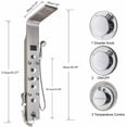 thumbnail image 3 of Stainless Steel LED Shower Panel Tower Rain&Waterfall Massage Body Jets System, 3 of 13