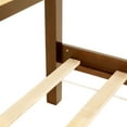 thumbnail image 4 of Noble House Elsie Queen Bed, Pine Wood Frame with Rattan Headboard & Footboard, Enhanced Slat Platform, Walnut, 4 of 21