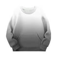 thumbnail image 4 of Bnwani Toddler Crew Neck Sweatshirts Boys Fashion Long Sleeve Casual Sportswear Gradient Pocket Gray Size 3-4t, 4 of 6