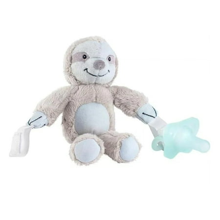 UPC: 0072239323601 | Dr. Brown – Lovey Pacifier Teether Holder with HappyPaci Silicone Pacifier Sloth