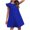Blue, variant on ZZwxWA Women's Multifunctional Maternity Dress with Lace Sleeves New Fresh Sweet and Short Sleeved Round Neck Mid Calf Dress
