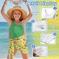 thumbnail image 6 of Jiueut Tropical Frangipani Hibiscus Print Girls Swimsuit One Piece Bathing Suit with Adjustable Strap Halter Neck Skirt Girls' Swimsuit Set with Mesh Cover Up 7-18Y, 6 of 7