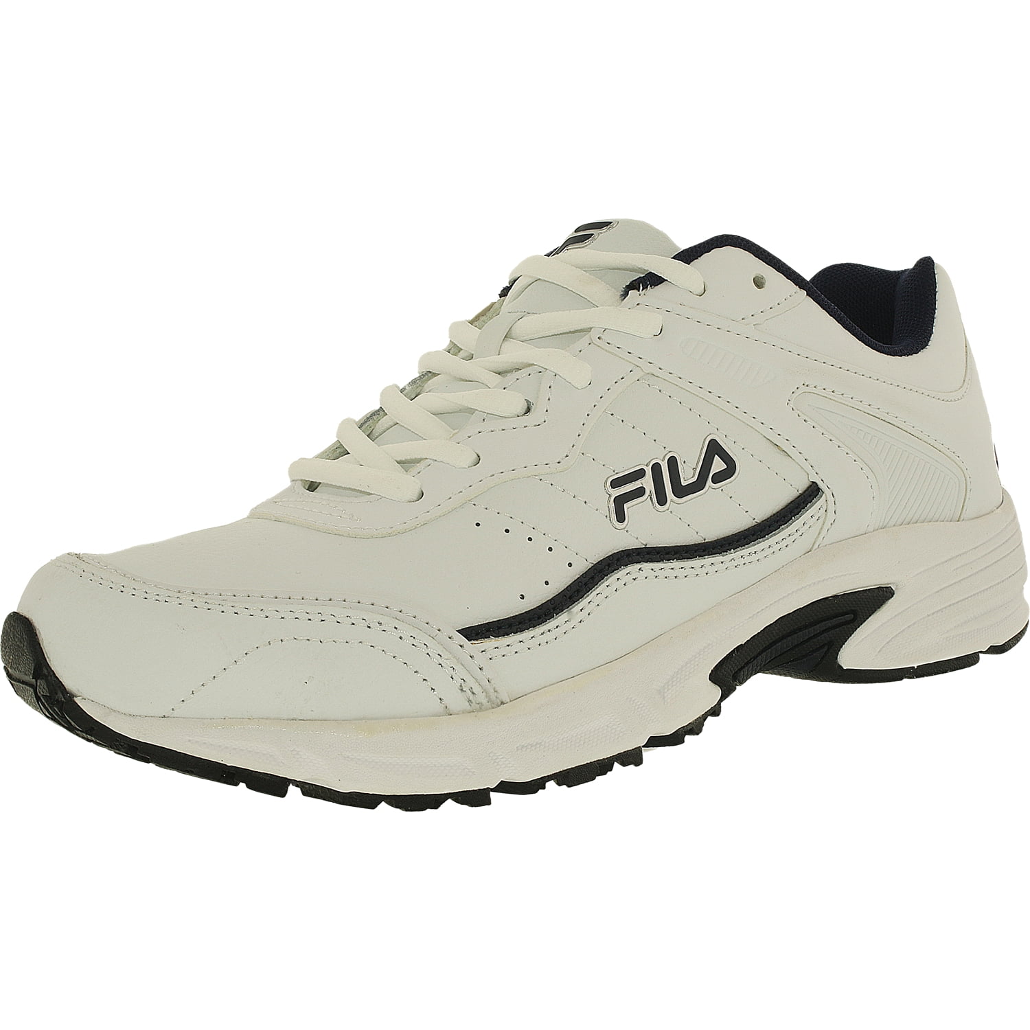 Men's Fila Memory Sportland Running Shoe White/Fila Navy/Metallic ...