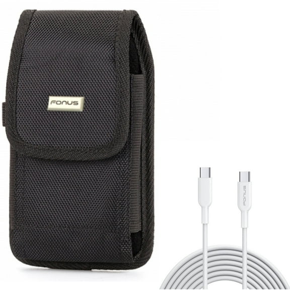 Case Belt Clip w 10ft Long Type-C Cable for Samsung Galaxy S22 Ultra,S21,S21 Ultra,S21 Plus,Ultra S20 Plus,S20 Fan Edition,Fan FE 5G - Swivel Holster Rugged, Fast Charger Cord PD Power