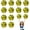 Black Yellow, variant on 12 PCS Cheerleading Poms, 13.8inch Sports Dance for Sports Team Spirit Cheering with Finger Rings