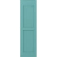 thumbnail image 5 of Ekena Millwork 18"W x 42"H Americraft Two Equal Flat Panel Exterior Real Wood Shutters (Per Pair), Pure Turquoise, 5 of 10