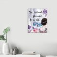 thumbnail image 2 of Inspirational Wall Art for Women Girls - She Believed She Could So She Did Motivational Quotes Framed Canvas Wall Art Print for Office Bedroom Living Room Classroom Wall Decor, 2 of 6