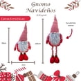 thumbnail image 2 of Gnomo Navideño con Piernas Flexibles Color Rojo, 2 of 6