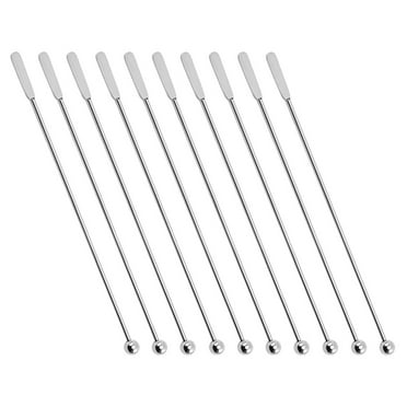 10pcs Long Handle Reusable Stainless Steel Stirring Rods Cocktail Swizzle Sticks